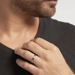 Histoire d'Or Alliance Paddy Ruban Plat Palladium Bicolore* Bijoux Personnalisés|Bagues