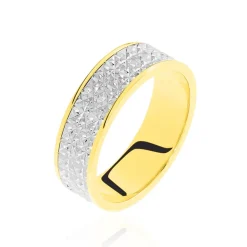 Best Histoire d'Or Alliance Raphie Ruban Plat Or Bicolore