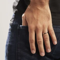 Histoire d'Or Alliance Rhodium Ruban Plat Palladium Bicolore* Bijoux Personnalisés|Bagues