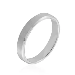 Online Histoire d'Or Alliance Rominus Ruban Plat Palladium Blanc