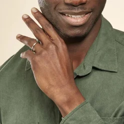 Hot Histoire d'Or Alliance Rominus Ruban Plat Palladium Blanc