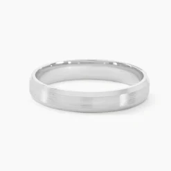 Histoire d'Or Alliance Ruban Mat Et Billant Biseautee Palladium Blanc* Bijoux Personnalisés|Bagues