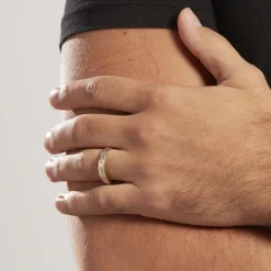 Histoire d'Or Alliance Sequana Ruban Plat Or Bicolore