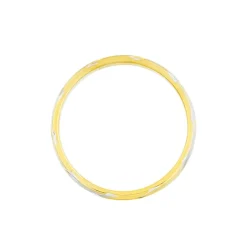 Histoire d'Or Alliance Strie Fantaisie Demi Jonc Classique Or Bicolore* Bijoux Personnalisés|Bagues
