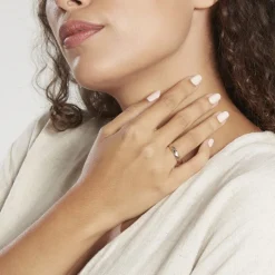 New Histoire d'Or Alliance Strie Fantaisie Demi Jonc Classique Or Bicolore