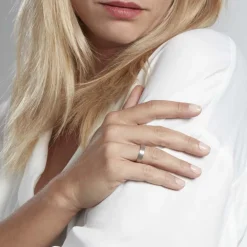 Hot Histoire d'Or Alliance Sudem Ruban Plat Argent Blanc