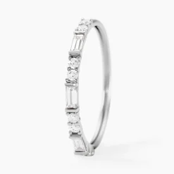 New Histoire d'Or Alliance Taranis Or Blanc Diamant Synthétique