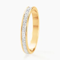 Histoire d'Or Alliance Venus Ruban Plat Or Bicolore* Bijoux Personnalisés|Bagues