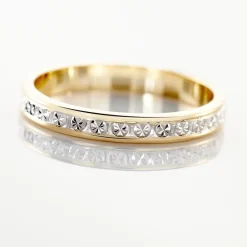 Histoire d'Or Alliance Venus Ruban Plat Or Bicolore* Bijoux Personnalisés|Bagues