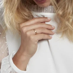 Histoire d'Or Alliance Zeus Ruban Plat Or Jaune* Bijoux Personnalisés|Bagues