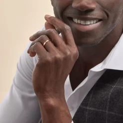 Discount Histoire d'Or Alliances Argent Rose Inayah Ruban 3mm