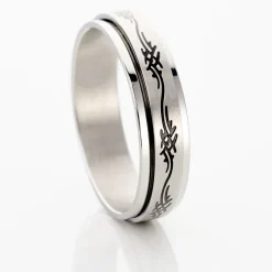 Histoire d'Or Bague Acier Blanc Lucas* Bagues|Bagues Sans Pierre