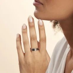 Histoire d'Or Bague Acier Blanc Lucas* Bagues|Bagues Sans Pierre