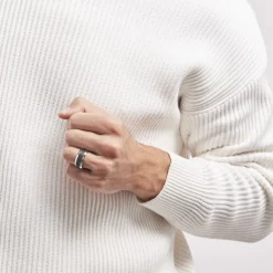 Outlet Histoire d'Or Bague Acier Blanc Tdeg Oxydes De Zirconium