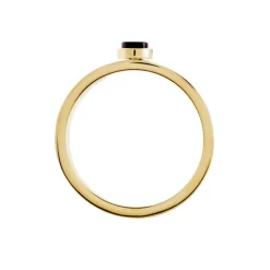 Discount Histoire d'Or Bague Acier Doré Volcanus Agate