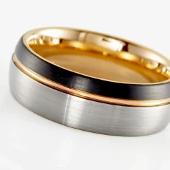 Histoire d'Or Bague Acier Gris Thibault* Bagues|Bagues Sans Pierre