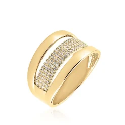 Outlet Histoire d'Or Bague Adelicia Plaqué Or Jaune Oxyde De Zirconium
