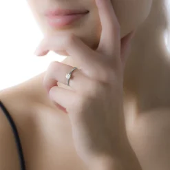 Histoire d'Or Bague Adeline Or Blanc Diamant* Bagues|Bagues Avec Pierre