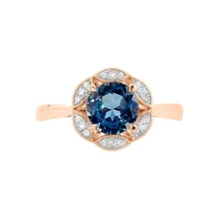 Online Histoire d'Or Bague Adryene Or Rose Topaze Et Oxyde De Zirconium