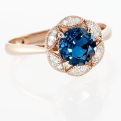 Online Histoire d'Or Bague Adryene Or Rose Topaze Et Oxyde De Zirconium