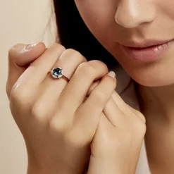 Online Histoire d'Or Bague Adryene Or Rose Topaze Et Oxyde De Zirconium