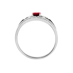 Histoire d'Or Bague Agathe Or Blanc Rubis Et Diamant* Bagues|Bagues Avec Pierre