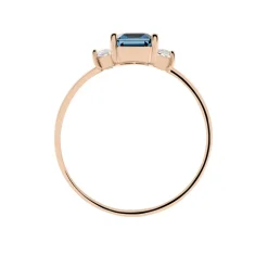 Histoire d'Or Bague Aimie Or Rose Topaze Et Oxyde De Zirconium