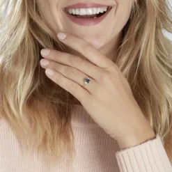 Histoire d'Or Bague Aimie Or Rose Topaze Et Oxyde De Zirconium