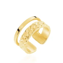 Histoire d'Or Bague Ajustable Abram Acier Doré* Bagues|Bagues Sans Pierre