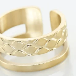 Histoire d'Or Bague Ajustable Abram Acier Doré* Bagues|Bagues Sans Pierre