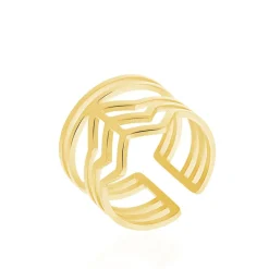 Histoire d'Or Bague Ajustable Adel Acier Doré* Bagues|Bagues Sans Pierre