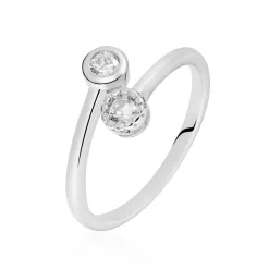 Histoire d'Or Bague Ajustable Mechte 1 Argent Blanc Oxyde De Zirconium* Bagues|Bagues Fantaisie