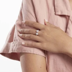 Discount Histoire d'Or Bague Ajustable Sarette Argent Blanc Oxyde De Zirconium