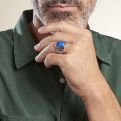 Histoire d'Or Bague Aleksei Argent Blanc Lapis* Bagues|Bagues Avec Pierre