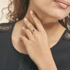 Histoire d'Or Bague Alyse Or Blanc Saphir Et Diamant* Bagues|Bagues Avec Pierre