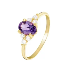 Sale Histoire d'Or Bague Anaid Or Jaune Amethyste Et Oxyde De Zirconium