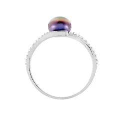 Histoire d'Or Bague Anais Or Blanc Perle De Culture Et Oxyde De Zirconium* Bagues|Bagues Avec Pierre
