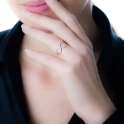 Histoire d'Or Bague Anais Or Rose Diamant