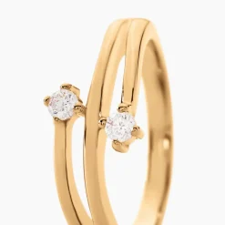 Online Histoire d'Or Bague Ana-lou Plaque Or Jaune Oxyde De Zirconium