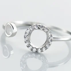 Online Histoire d'Or Bague Andria Argent Blanc Oxyde De Zirconium