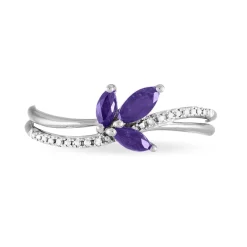 Histoire d'Or Bague Angie Or Blanc Amethyste Et Diamant* Bagues|Bagues Avec Pierre