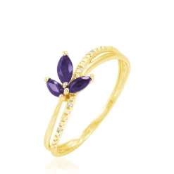 Histoire d'Or Bague Angie Or Jaune Amethyste Et Diamant* Bagues|Bagues Avec Pierre