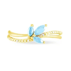 Online Histoire d'Or Bague Angie Or Jaune Topaze Et Diamant