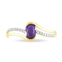 Histoire d'Or Bague Anja Or Jaune Amethyste Et Diamant* Bagues|Bagues Avec Pierre