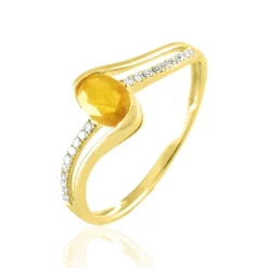Histoire d'Or Bague Anja Or Jaune Citrine Et Diamant* Bagues|Bagues Avec Pierre