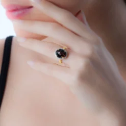 Histoire d'Or Bague Anna Or Blanc Quartz Et Diamant* Bagues|Bagues Avec Pierre