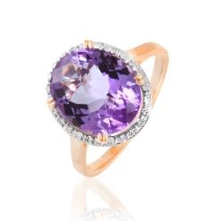 Histoire d'Or Bague Anna Or Rose Amethyste Et Diamant* Bagues|Bagues Avec Pierre