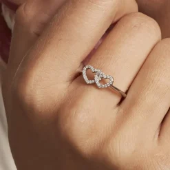 Hot Histoire d'Or Bague Anne-ael Argent Blanc Oxyde De Zirconium