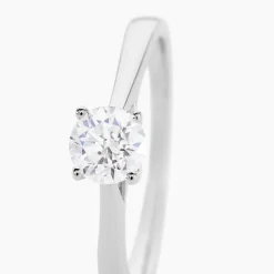 Clearance Histoire d'Or Bague Aphrodite Ld Platine Blanc Diamant Synthétique