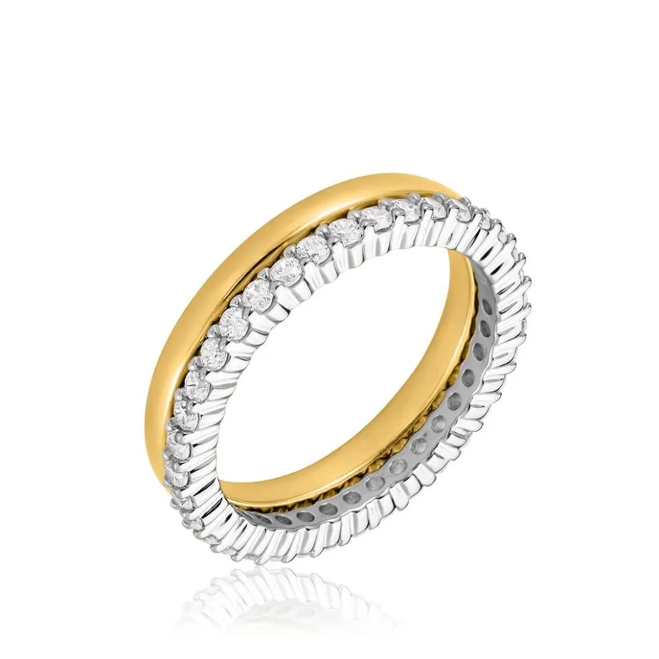 Histoire d'Or Bague Apia Argent Bicolore Oxyde De Zirconium